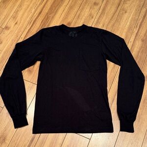 Chrome Hearts Black Long Sleeve Pocket Tee